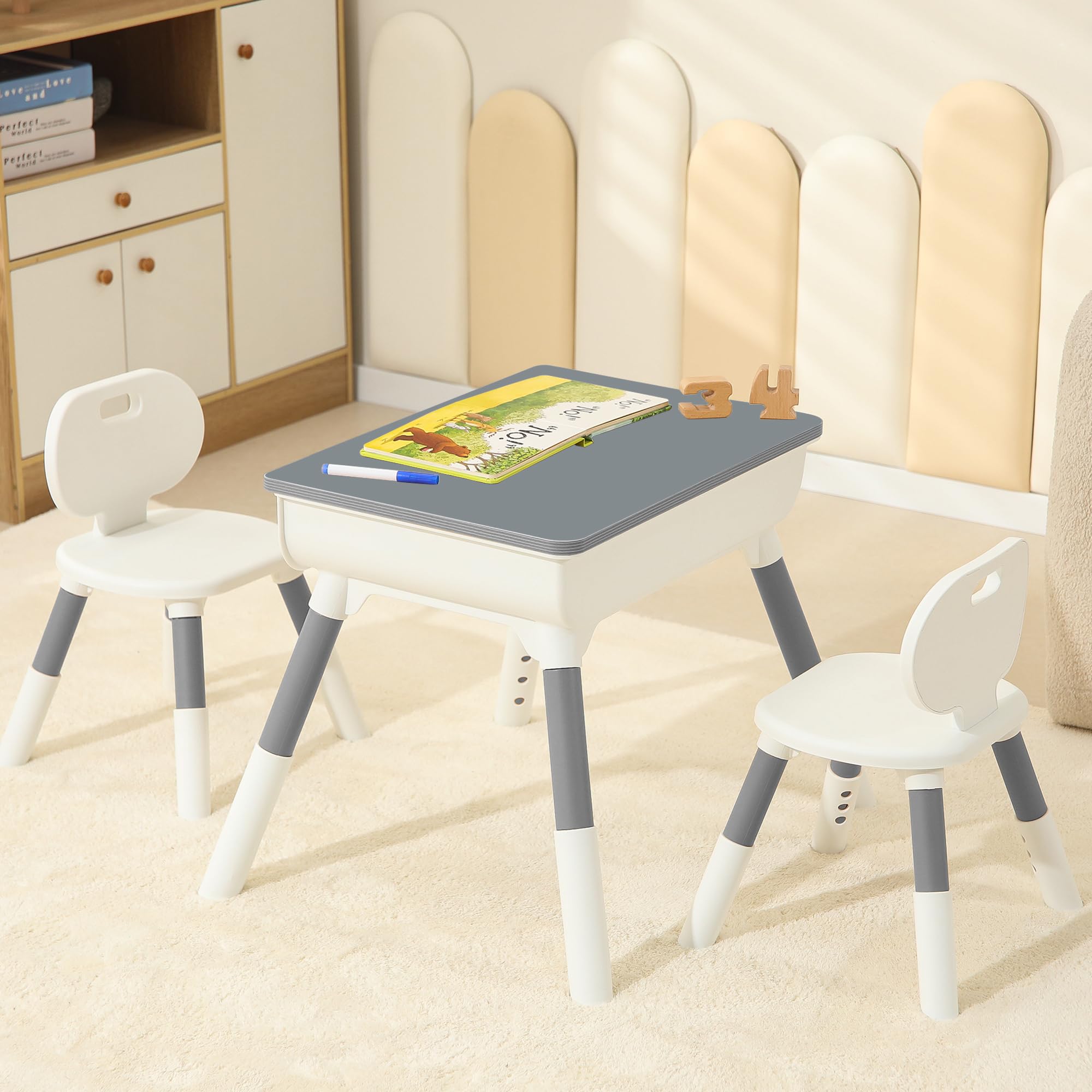 Amazon.com: TQUEG Kids Study Desk and Chair Set Height